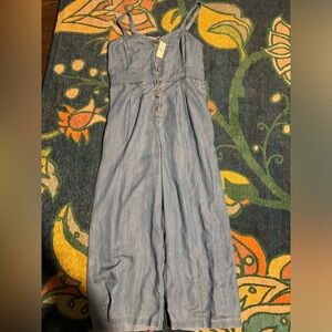 NWT denim Jumpsuit from Loft. Comes with denim belt.